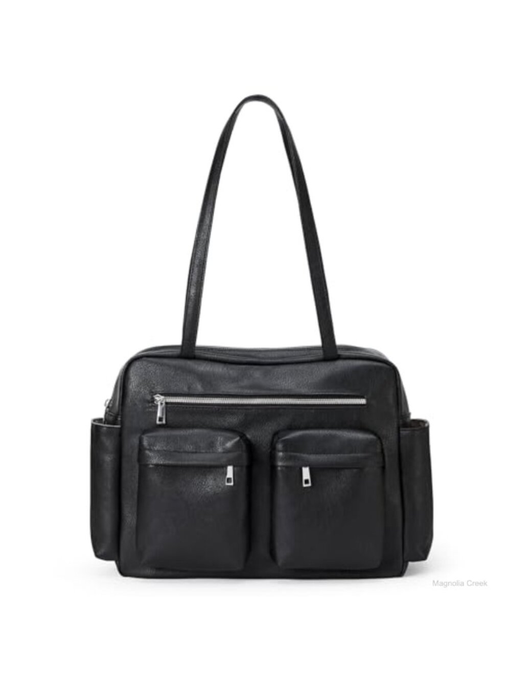 Faux Leather Tote Bag Satchel Shoulder Purse Vintage Utility